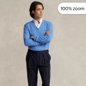 Ralph Lauren Blue V-Neck Sweater